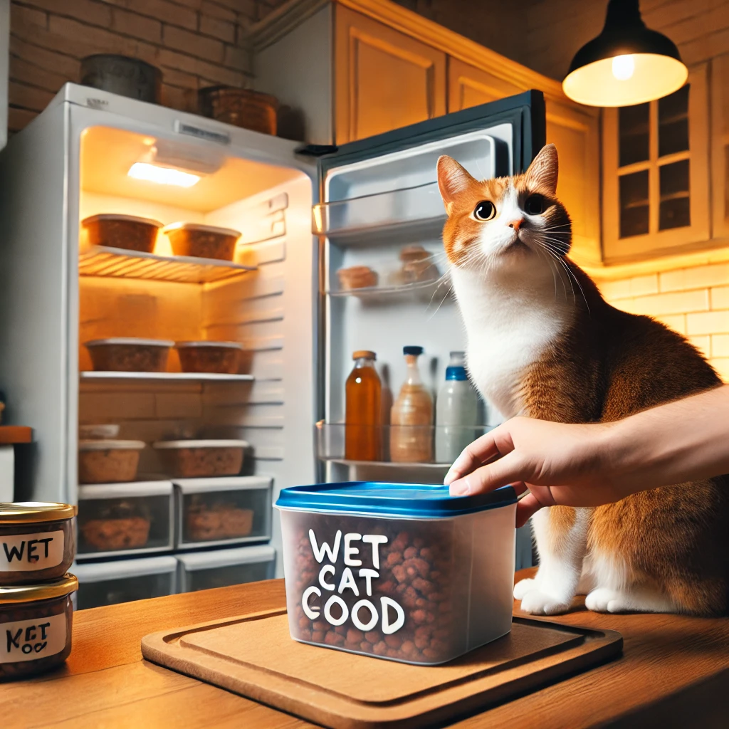 how long can wet cat food be refrigerated?